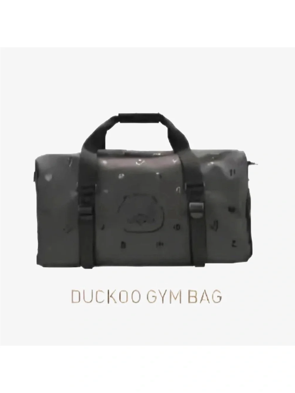 POPMART Duckoo Black Duffel Gym Bag with Top Handles